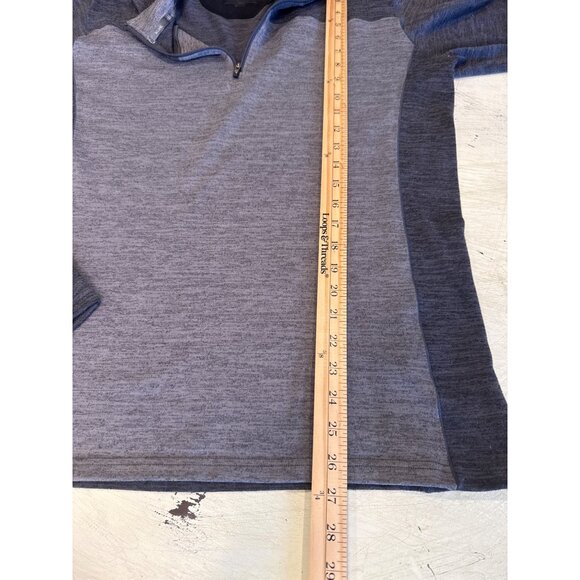 KUHL Mens Heather Gray Long Sleeve Quarter-Zip Pullover - Picture 3 of 4